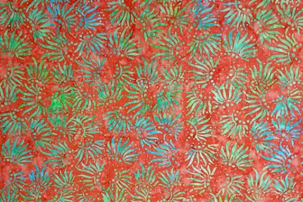 ORANGE TURQUOISE - Carmine - Batikstoff aus Indonesien